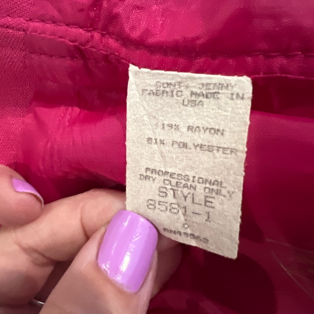 Victor Costa Vibrant Pink Strapless Sheath Dress with Belt - Picture 12 of 12